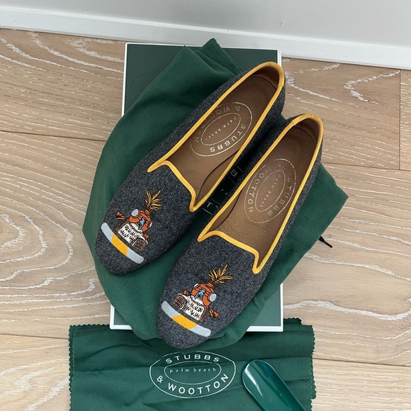 Stubbs & Wootton Falcon Grey Slippers 7.5 - Picture 5 of 7